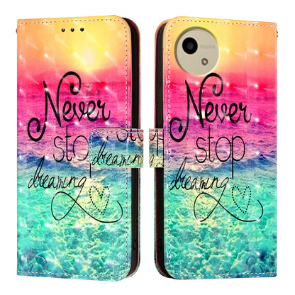 Sharp Aquos wish4 Leather Flip Phone Case with 3D Painted Design, Card Holder, Wallet & Stand Function - Durable Protection & Easy Access