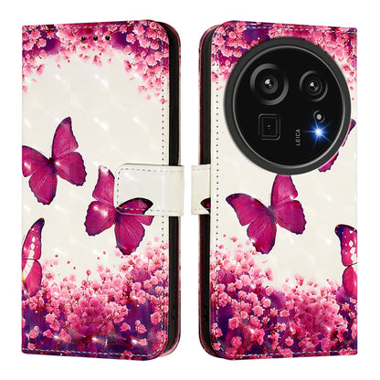 Sharp Aquos R9 Pro SH-54E Leather Flip Phone Case with 3D Painted Design, Card Holder, Wallet & Stand Function - Durable Protection & Easy Access