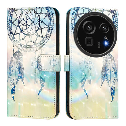 Sharp Aquos R9 Pro SH-54E Leather Flip Phone Case with 3D Painted Design, Card Holder, Wallet & Stand Function - Durable Protection & Easy Access