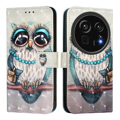 Sharp Aquos R9 Pro SH-54E Leather Flip Phone Case with 3D Painted Design, Card Holder, Wallet & Stand Function - Durable Protection & Easy Access