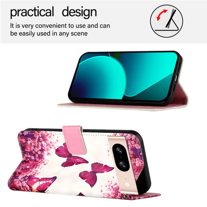 Google Pixel 8 Leather Flip Phone Case with 3D Painted Design, Card Holder, Wallet & Stand Function - Durable Protection & Easy Access