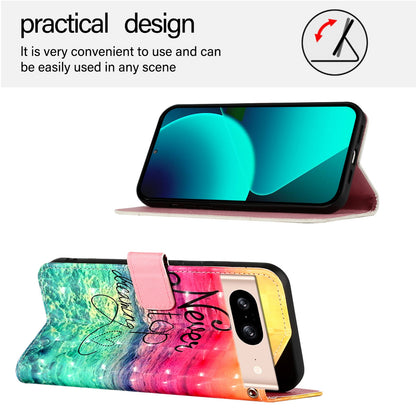 Google Pixel 8 Leather Flip Phone Case with 3D Painted Design, Card Holder, Wallet & Stand Function - Durable Protection & Easy Access