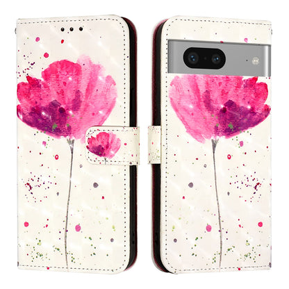 Google Pixel 7 Leather Flip Phone Case with 3D Painted Design, Card Holder, Wallet & Stand Function - Durable Protection & Easy Access