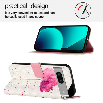 Google Pixel 7 Leather Flip Phone Case with 3D Painted Design, Card Holder, Wallet & Stand Function - Durable Protection & Easy Access