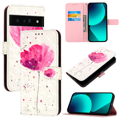 Google Pixel 6 Pro Leather Flip Phone Case with 3D Painted Design, Card Holder, Wallet & Stand Function - Durable Protection & Easy Access