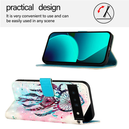 Google Pixel 6 Pro Leather Flip Phone Case with 3D Painted Design, Card Holder, Wallet & Stand Function - Durable Protection & Easy Access