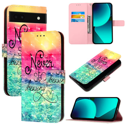 Google Pixel 6a Leather Flip Phone Case with 3D Painted Design, Card Holder, Wallet & Stand Function - Durable Protection & Easy Access