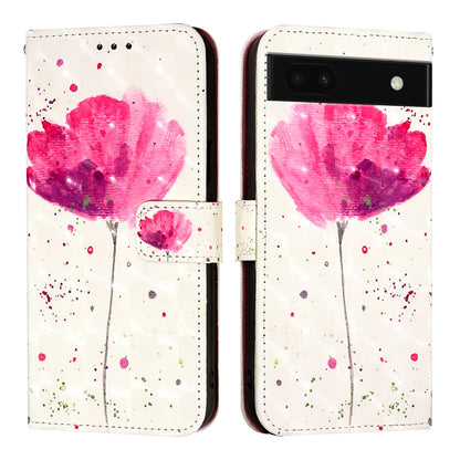 Google Pixel 6a Leather Flip Phone Case with 3D Painted Design, Card Holder, Wallet & Stand Function - Durable Protection & Easy Access