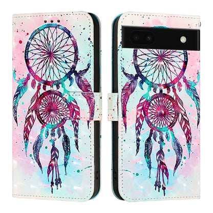 Google Pixel 6a Leather Flip Phone Case with 3D Painted Design, Card Holder, Wallet & Stand Function - Durable Protection & Easy Access