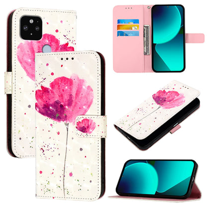 Google Pixel 4a Leather Flip Phone Case with 3D Painted Design, Card Holder, Wallet & Stand Function - Durable Protection & Easy Access