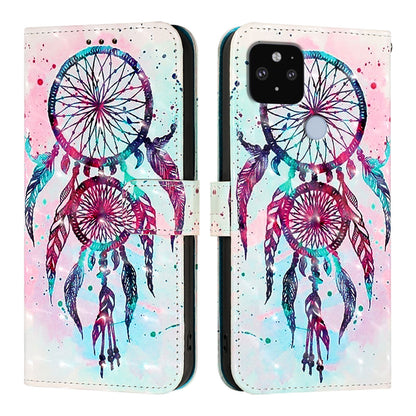 Google Pixel 4a Leather Flip Phone Case with 3D Painted Design, Card Holder, Wallet & Stand Function - Durable Protection & Easy Access