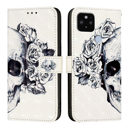 Google Pixel 4a Leather Flip Phone Case with 3D Painted Design, Card Holder, Wallet & Stand Function - Durable Protection & Easy Access