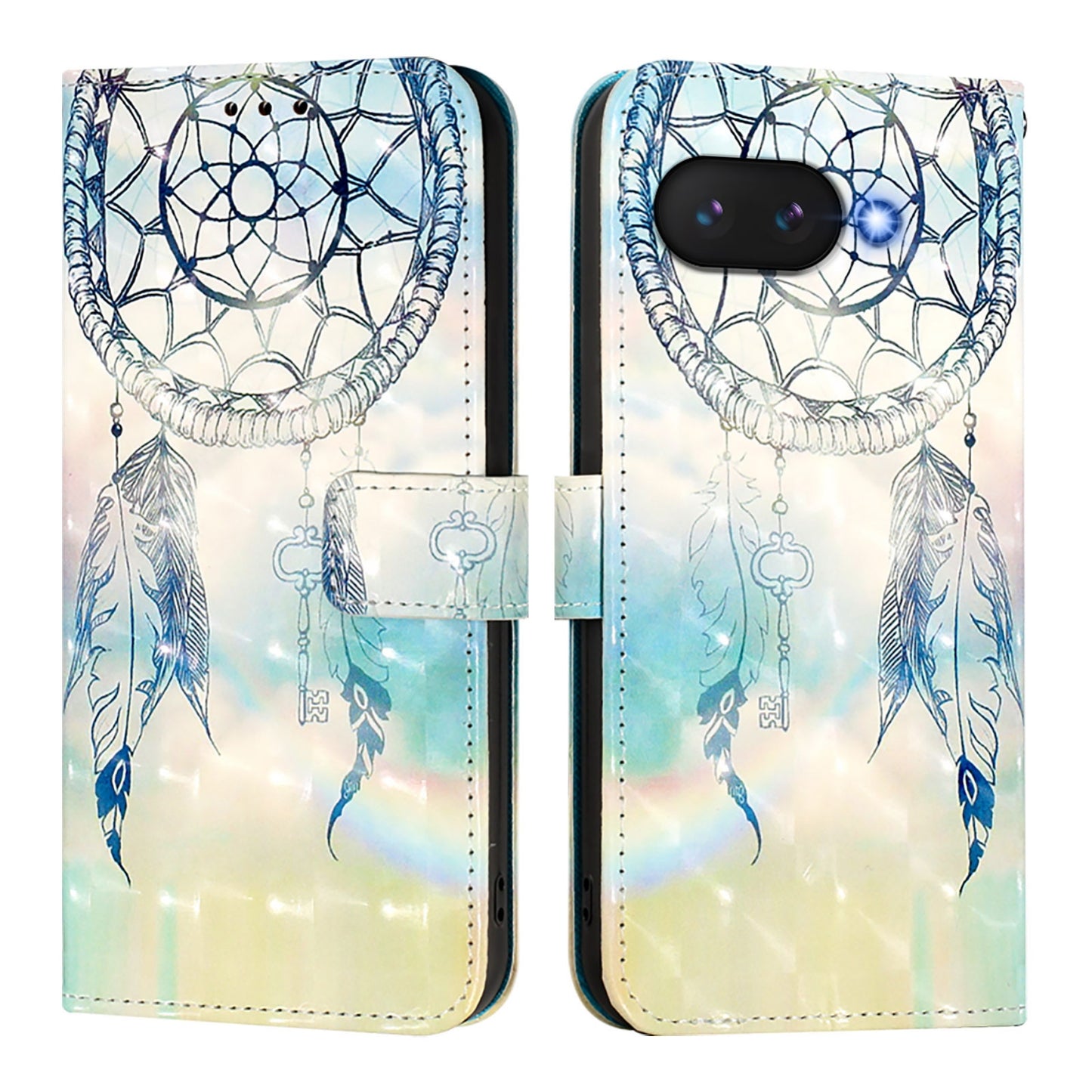 Google Pixel 9a Leather Flip Phone Case with 3D Painted Design, Card Holder, Wallet & Stand Function - Durable Protection & Easy Access