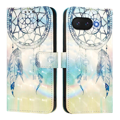 Google Pixel 9a Leather Flip Phone Case with 3D Painted Design, Card Holder, Wallet & Stand Function - Durable Protection & Easy Access