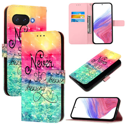 Google Pixel 9a Leather Flip Phone Case with 3D Painted Design, Card Holder, Wallet & Stand Function - Durable Protection & Easy Access