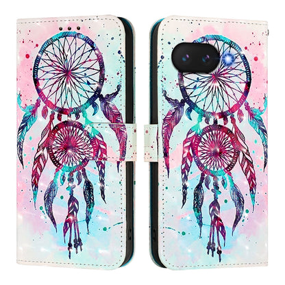 Google Pixel 9a Leather Flip Phone Case with 3D Painted Design, Card Holder, Wallet & Stand Function - Durable Protection & Easy Access