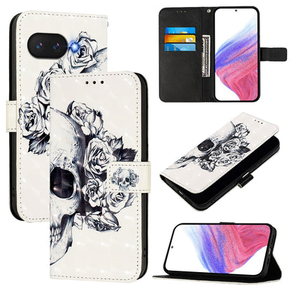 Google Pixel 9a Leather Flip Phone Case with 3D Painted Design, Card Holder, Wallet & Stand Function - Durable Protection & Easy Access
