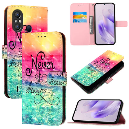 Itel A58 Leather Flip Phone Case with 3D Painted Design, Card Holder, Wallet & Stand Function - Durable Protection & Easy Access