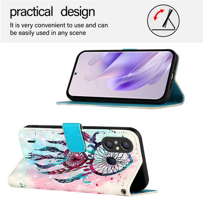 Itel A58 Leather Flip Phone Case with 3D Painted Design, Card Holder, Wallet & Stand Function - Durable Protection & Easy Access