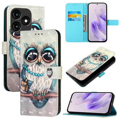 Itel A70 Leather Flip Phone Case with 3D Painted Design, Card Holder, Wallet & Stand Function - Durable Protection & Easy Access