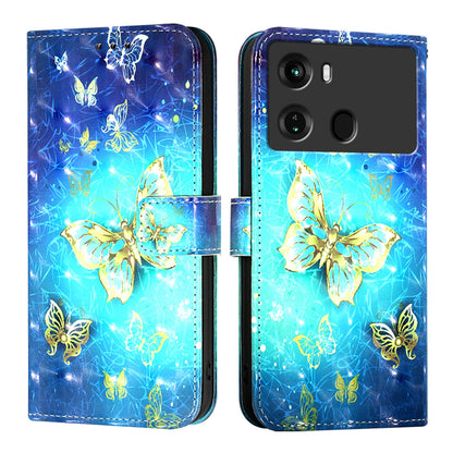 Itel P40 Leather Flip Phone Case with 3D Painted Design, Card Holder, Wallet & Stand Function - Durable Protection & Easy Access