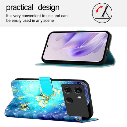 Itel P40 Leather Flip Phone Case with 3D Painted Design, Card Holder, Wallet & Stand Function - Durable Protection & Easy Access