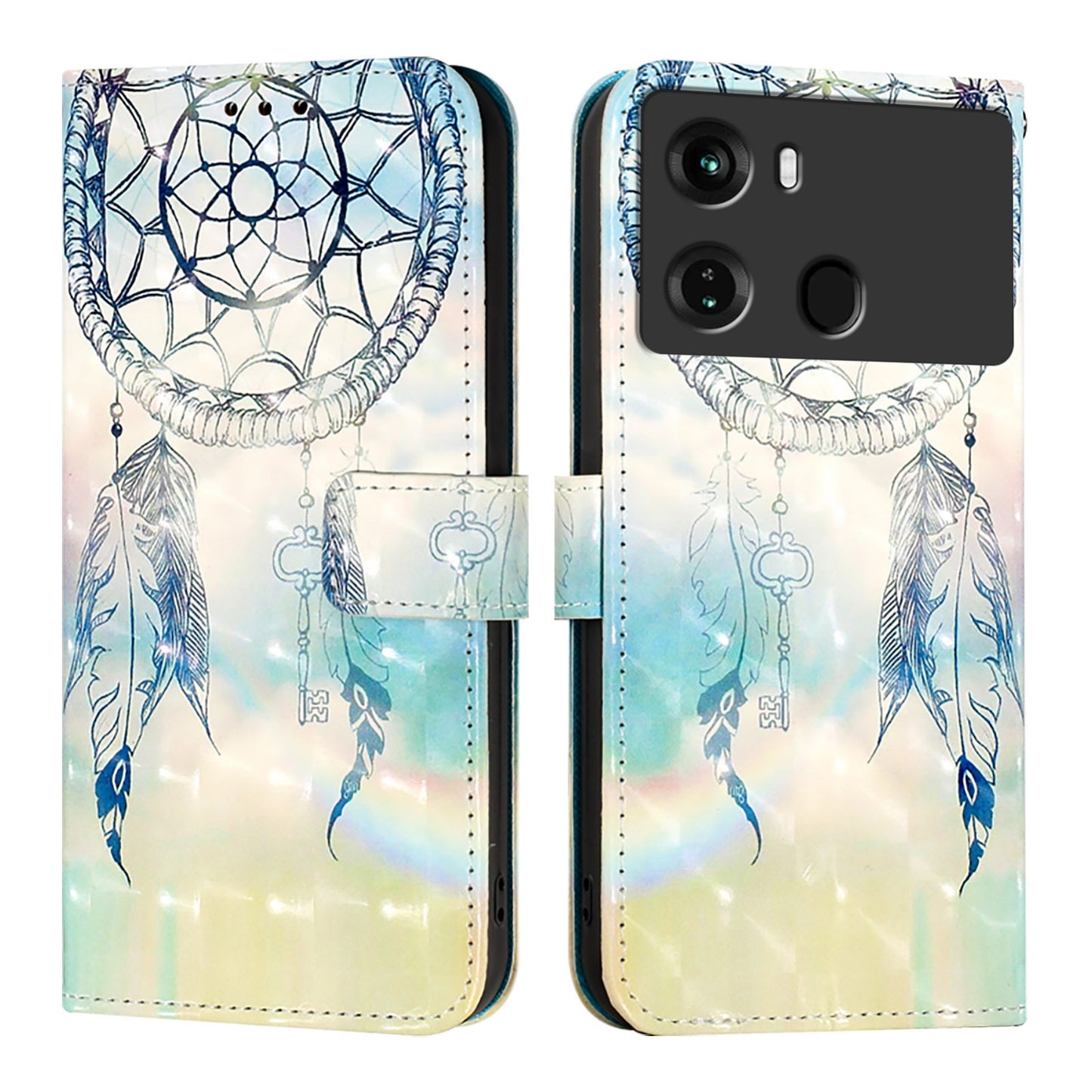 Itel P40 Leather Flip Phone Case with 3D Painted Design, Card Holder, Wallet & Stand Function - Durable Protection & Easy Access