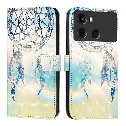 Itel P40 Leather Flip Phone Case with 3D Painted Design, Card Holder, Wallet & Stand Function - Durable Protection & Easy Access