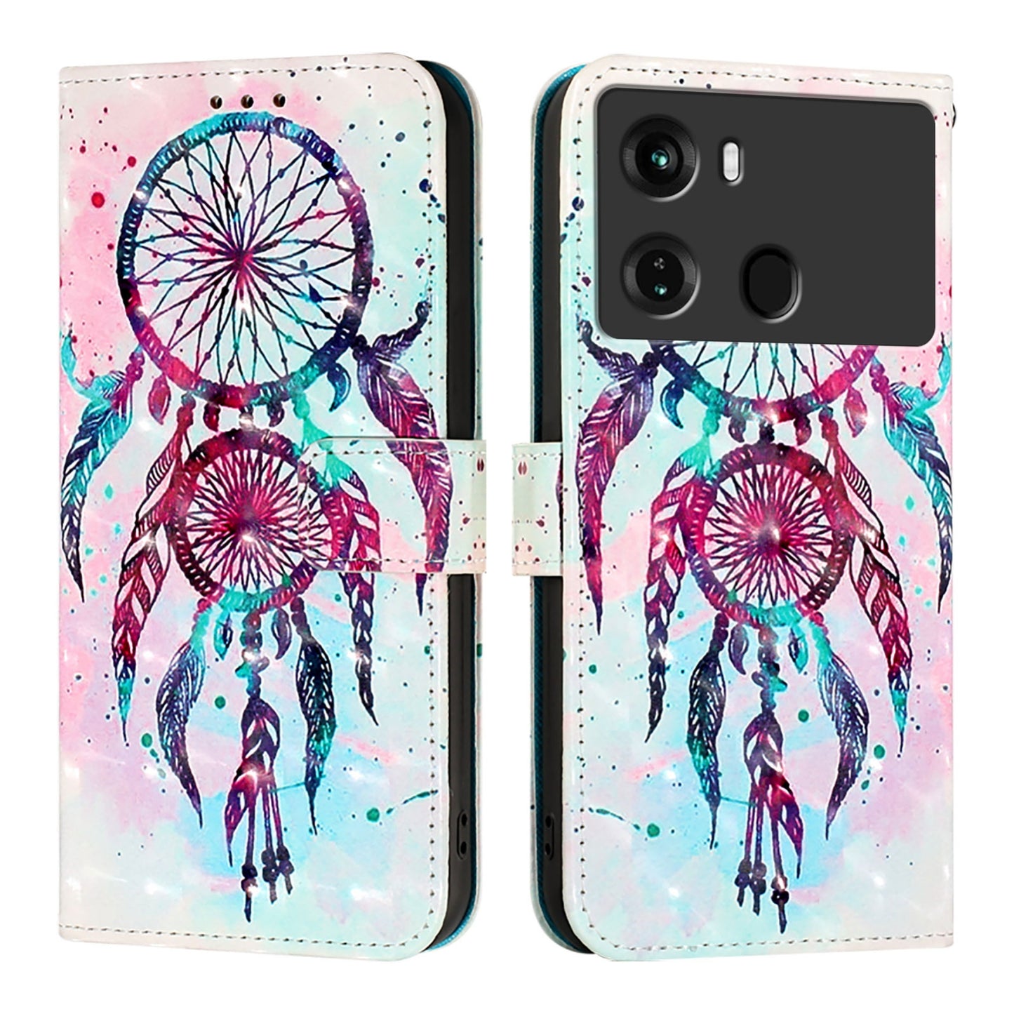 Itel P40 Leather Flip Phone Case with 3D Painted Design, Card Holder, Wallet & Stand Function - Durable Protection & Easy Access