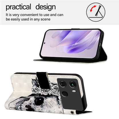 Itel P40 Leather Flip Phone Case with 3D Painted Design, Card Holder, Wallet & Stand Function - Durable Protection & Easy Access