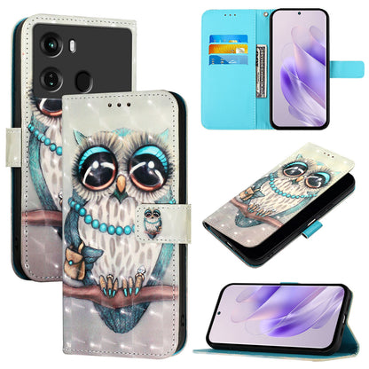 Itel P40 Leather Flip Phone Case with 3D Painted Design, Card Holder, Wallet & Stand Function - Durable Protection & Easy Access