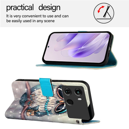 Itel P40 Leather Flip Phone Case with 3D Painted Design, Card Holder, Wallet & Stand Function - Durable Protection & Easy Access