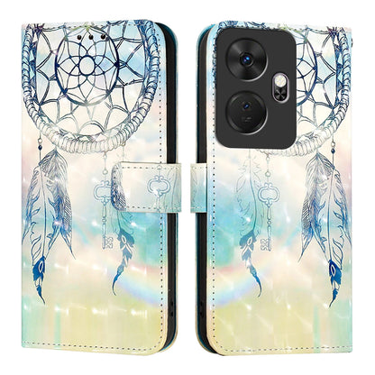 Itel P55+ Leather Flip Phone Case with 3D Painted Design, Card Holder, Wallet & Stand Function - Durable Protection & Easy Access