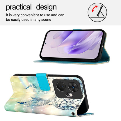 Itel P55+ Leather Flip Phone Case with 3D Painted Design, Card Holder, Wallet & Stand Function - Durable Protection & Easy Access