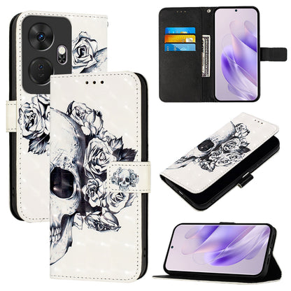 Itel P55+ Leather Flip Phone Case with 3D Painted Design, Card Holder, Wallet & Stand Function - Durable Protection & Easy Access