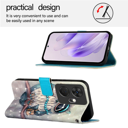 Itel P55+ Leather Flip Phone Case with 3D Painted Design, Card Holder, Wallet & Stand Function - Durable Protection & Easy Access