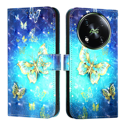 Itel RS4 Leather Flip Phone Case with 3D Painted Design, Card Holder, Wallet & Stand Function - Durable Protection & Easy Access