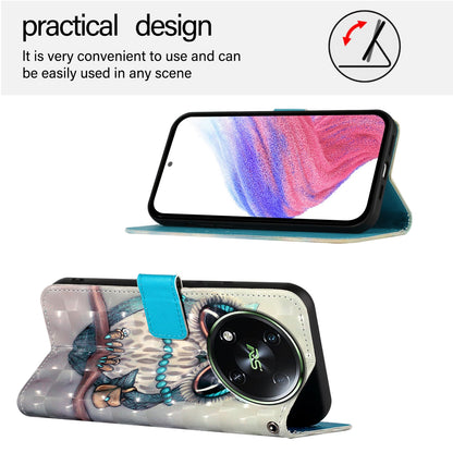 Itel RS4 Leather Flip Phone Case with 3D Painted Design, Card Holder, Wallet & Stand Function - Durable Protection & Easy Access