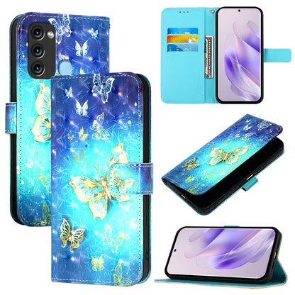Itel S17 Leather Flip Phone Case with 3D Painted Design, Card Holder, Wallet & Stand Function - Durable Protection & Easy Access