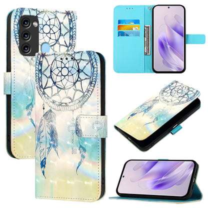 Itel S17 Leather Flip Phone Case with 3D Painted Design, Card Holder, Wallet & Stand Function - Durable Protection & Easy Access