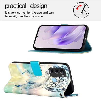Itel Vision 3 Leather Flip Phone Case with 3D Painted Design, Card Holder, Wallet & Stand Function - Durable Protection & Easy Access