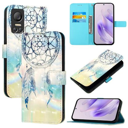 Itel Vision 5 Leather Flip Phone Case with 3D Painted Design, Card Holder, Wallet & Stand Function - Durable Protection & Easy Access