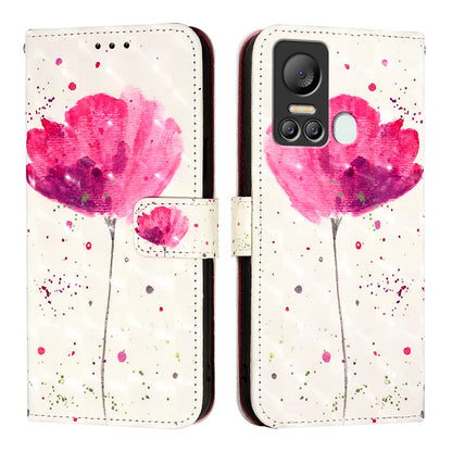 Itel S18 Leather Flip Phone Case with 3D Painted Design, Card Holder, Wallet & Stand Function - Durable Protection & Easy Access