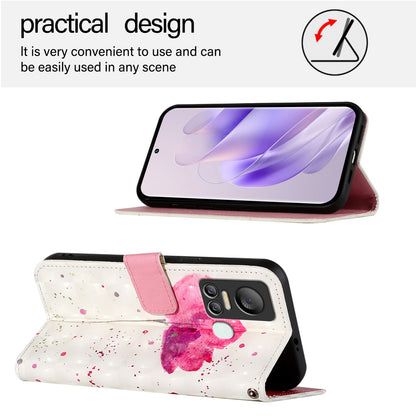 Itel S18 Leather Flip Phone Case with 3D Painted Design, Card Holder, Wallet & Stand Function - Durable Protection & Easy Access