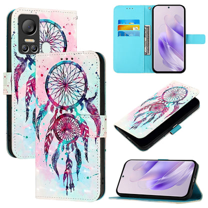 Itel S18 Leather Flip Phone Case with 3D Painted Design, Card Holder, Wallet & Stand Function - Durable Protection & Easy Access