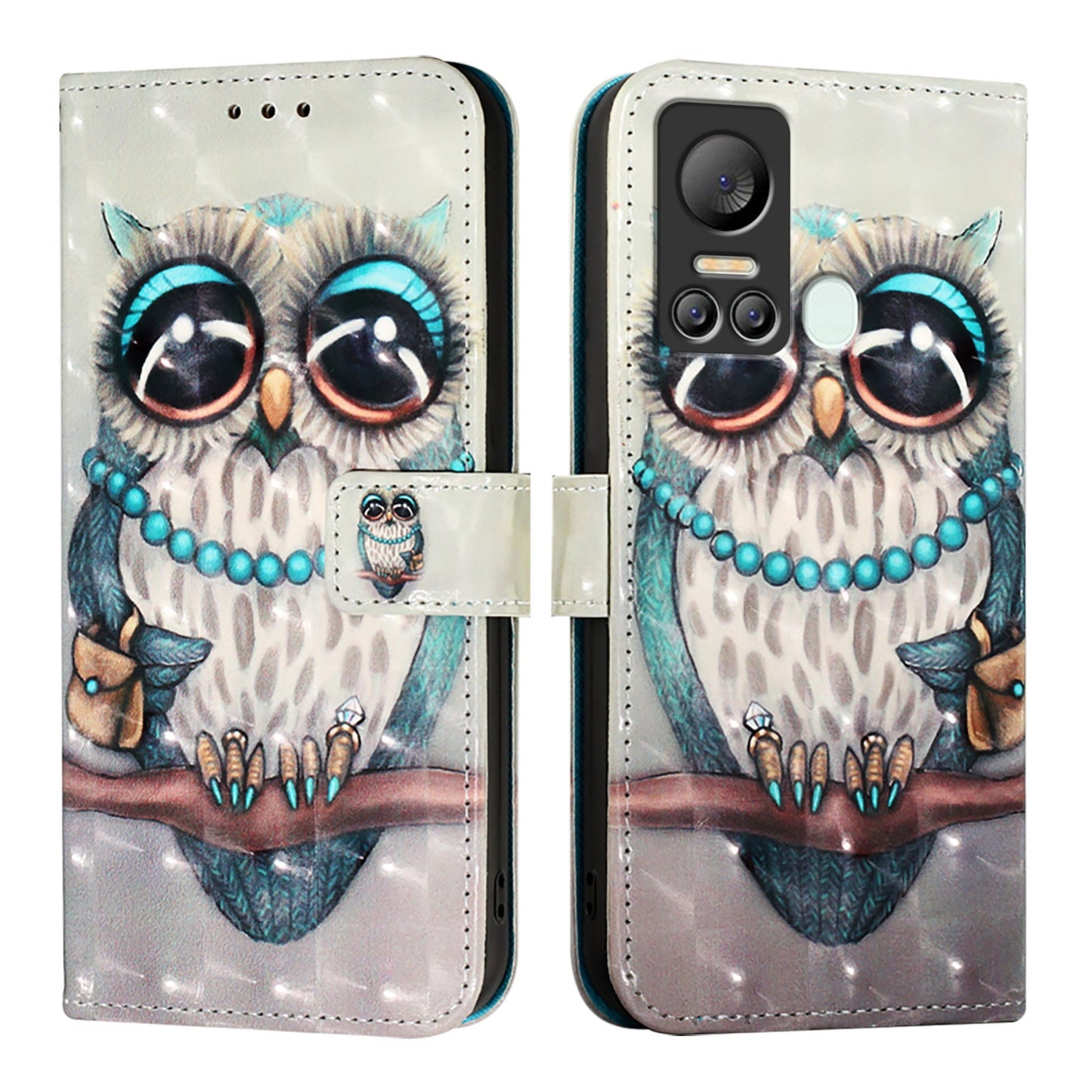 Itel S18 Leather Flip Phone Case with 3D Painted Design, Card Holder, Wallet & Stand Function - Durable Protection & Easy Access