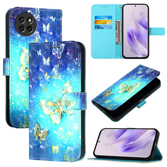 Itel S23 Leather Flip Phone Case with 3D Painted Design, Card Holder, Wallet & Stand Function - Durable Protection & Easy Access
