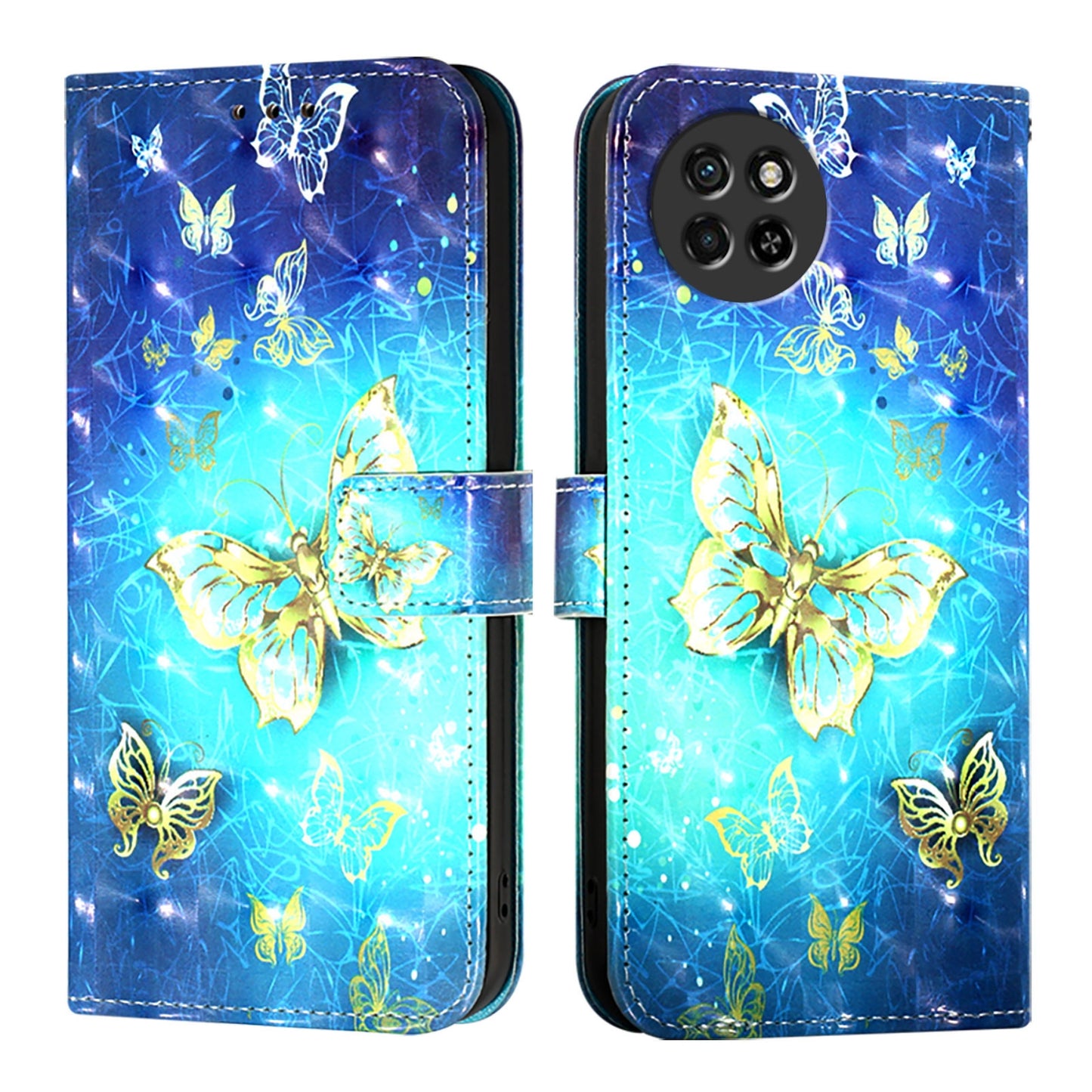 Itel S23 Leather Flip Phone Case with 3D Painted Design, Card Holder, Wallet & Stand Function - Durable Protection & Easy Access