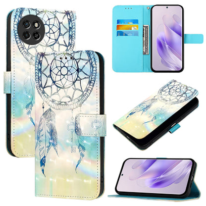 Itel S23 Leather Flip Phone Case with 3D Painted Design, Card Holder, Wallet & Stand Function - Durable Protection & Easy Access