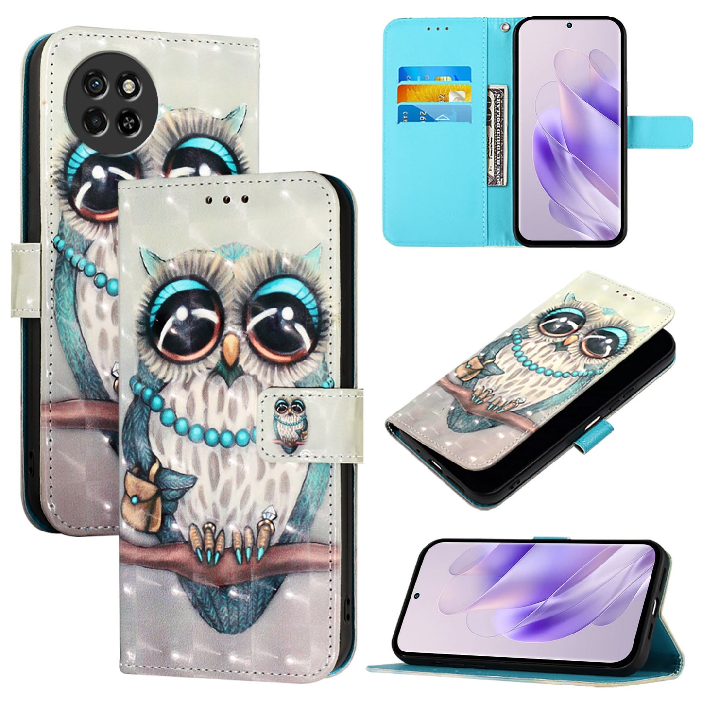 Itel S23 Leather Flip Phone Case with 3D Painted Design, Card Holder, Wallet & Stand Function - Durable Protection & Easy Access